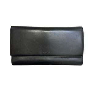 Coach vintage Black Leather Clutch wallet